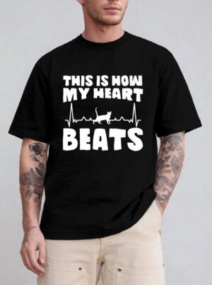 Best Cat Dad This Is How My Heart Beats Kitty Christmas Mom T-Shirt