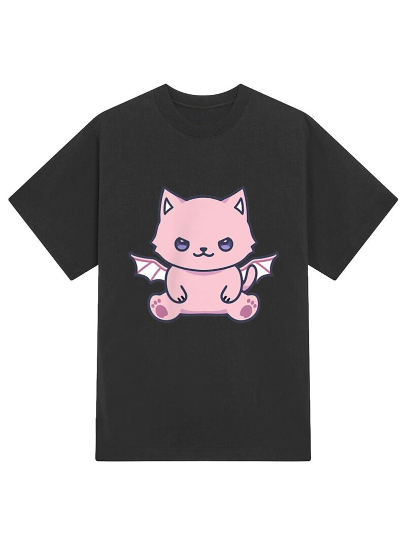 Cat Pastel Goth Cute Kawaii Aesthetic Lover Owner Spooky T-Shirt - Image 2