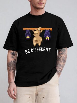 Cat with Bats Be different Funny Cat Lover T-Shirt