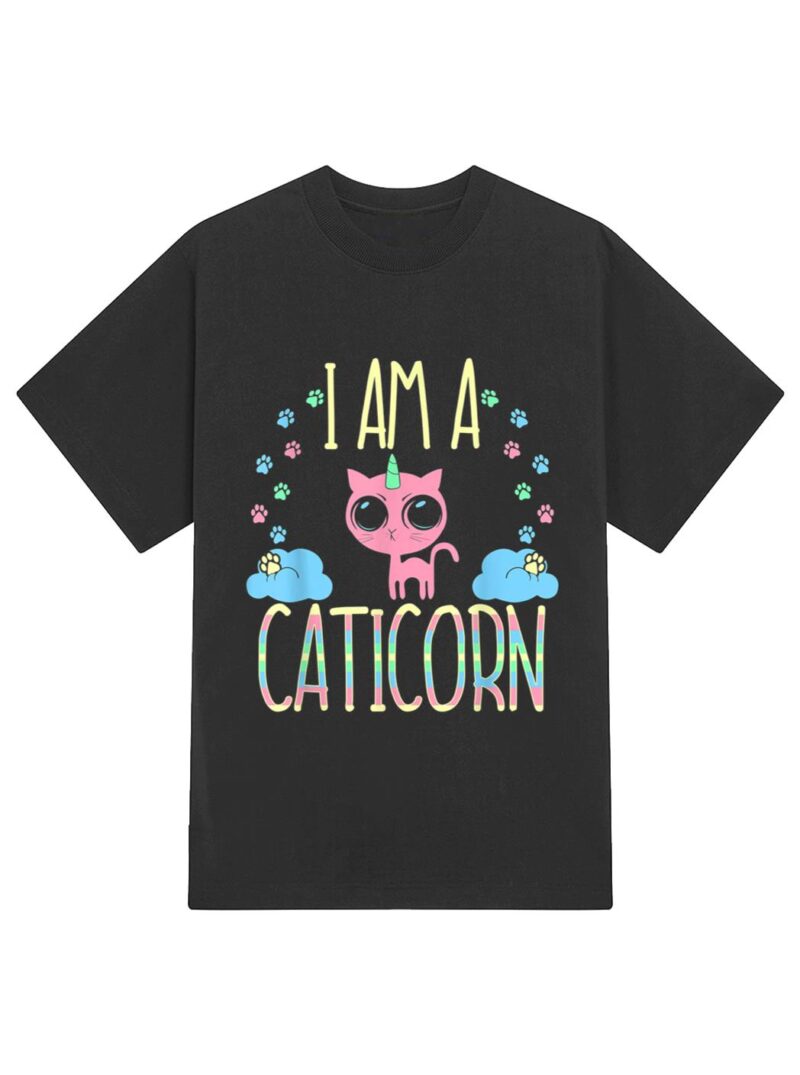 Caticorn Half Unicorn Half Cat Cute T-Shirt - Image 2
