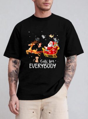 Cats For Everybody Cat Christmas Pajama Family Party Gifts T-Shirt