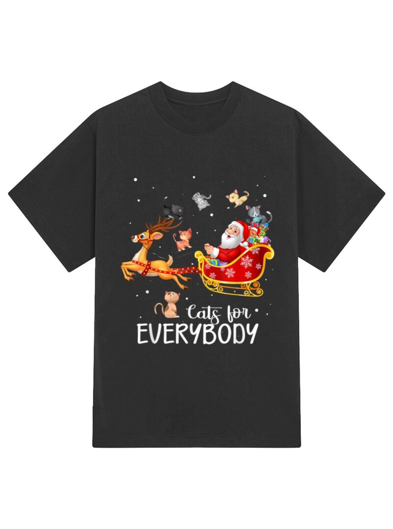 Cats For Everybody Cat Christmas Pajama Family Party Gifts T-Shirt - Image 2