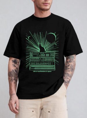 Cats On Synthesizers In Space T-Shirt