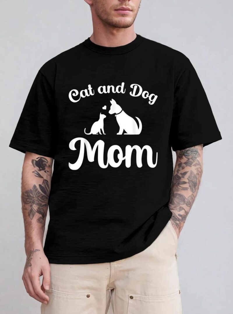 Cats and Dogs Mom Mother's Day Puppy Pets Animals Lover T-Shirt