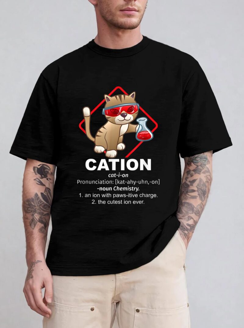 Chemistry Professor Kitty Science Day Cat Owner Chemist T-Shirt