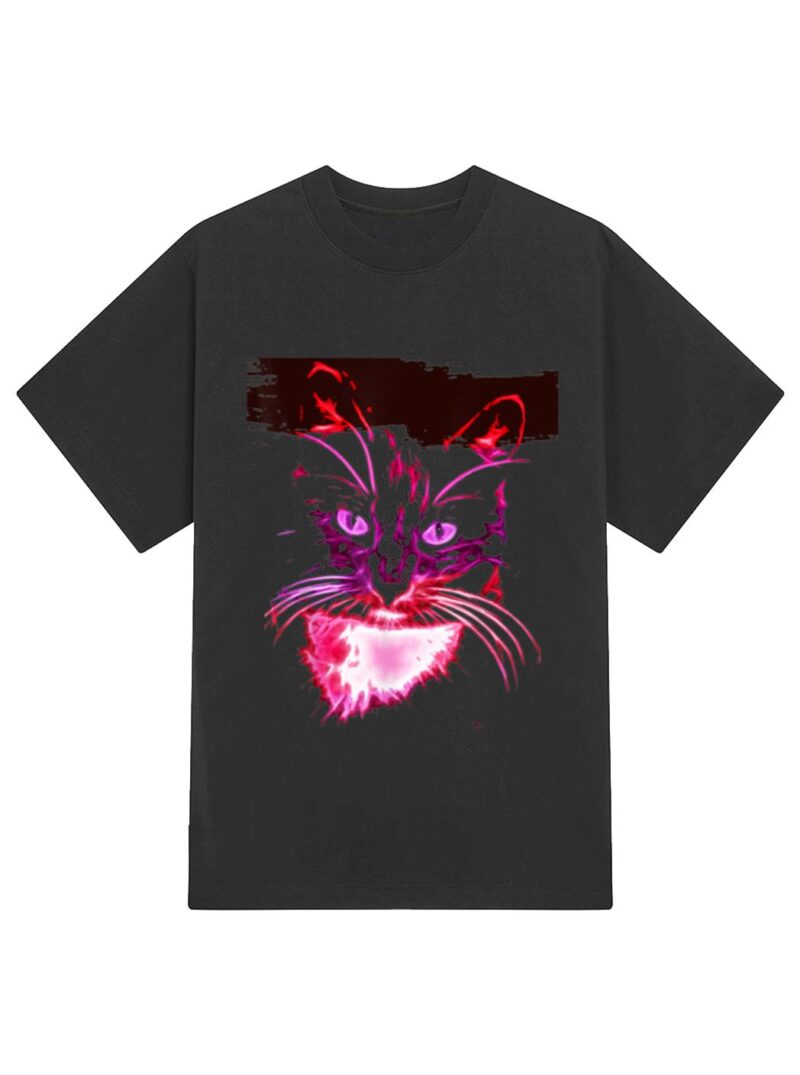Colorful Cat Art Novelty  - Cat Lover Gift Idea Women T-Shirt - Image 2