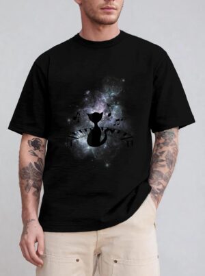 Cool Music and Cats - Cat Playing Piano - Music Note Lover T-Shirt