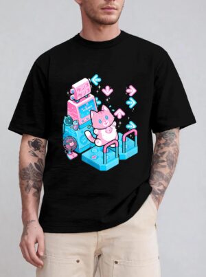 Cute Cat Dance Pastel For Cats Lover Man Woman Kid T-Shirt
