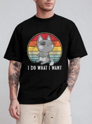 Cute Cat Lovers I Do What I Want Cat  Funny Cat T-Shirt
