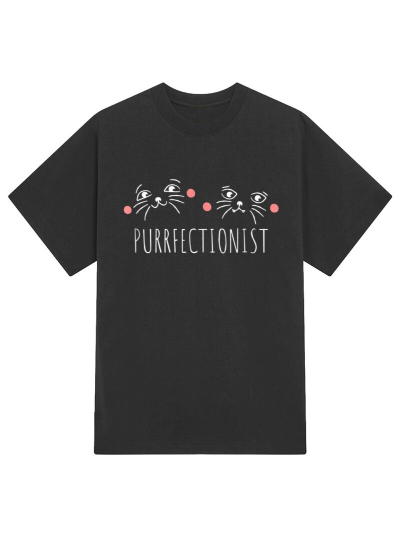 Cute Purrfectionist Cat Gift T-Shirt - Image 2