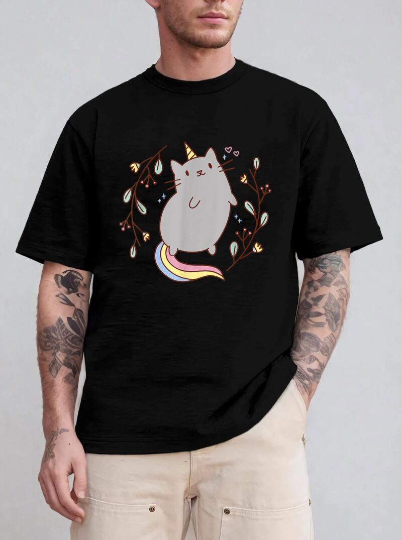 Cute Unicorn Cat Kitten Graphic T-Shirt