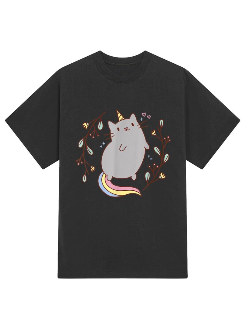 Cute Unicorn Cat Kitten Graphic T-Shirt - Image 2
