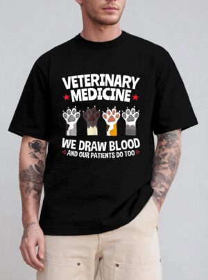 Cute Veterinarian Paws Cat Meow Kitty Cat For Mom T-Shirt