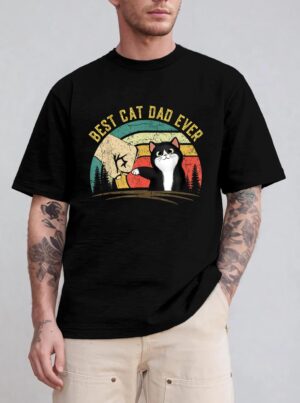 Father's Day 2022 Cat Dad gifts For Men Best Cat Dad Ever T-Shirt