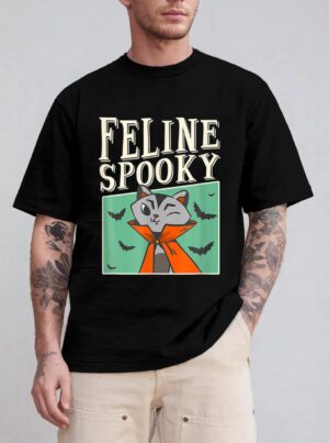 Feline Spooky Halloween Cat Owner Costume T-Shirt