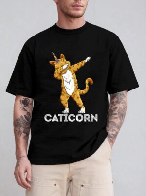 Funny Cat Kitten Caticorn Cat Dabbing Cat Lover T-Shirt