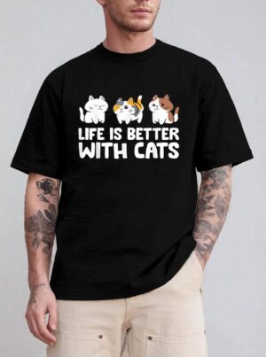 Funny Cat Lover Cute Kittens Life Is Better With Cats T-Shirt