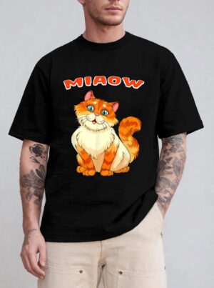 Funny Cat Miaow Cat Lovers T-Shirt