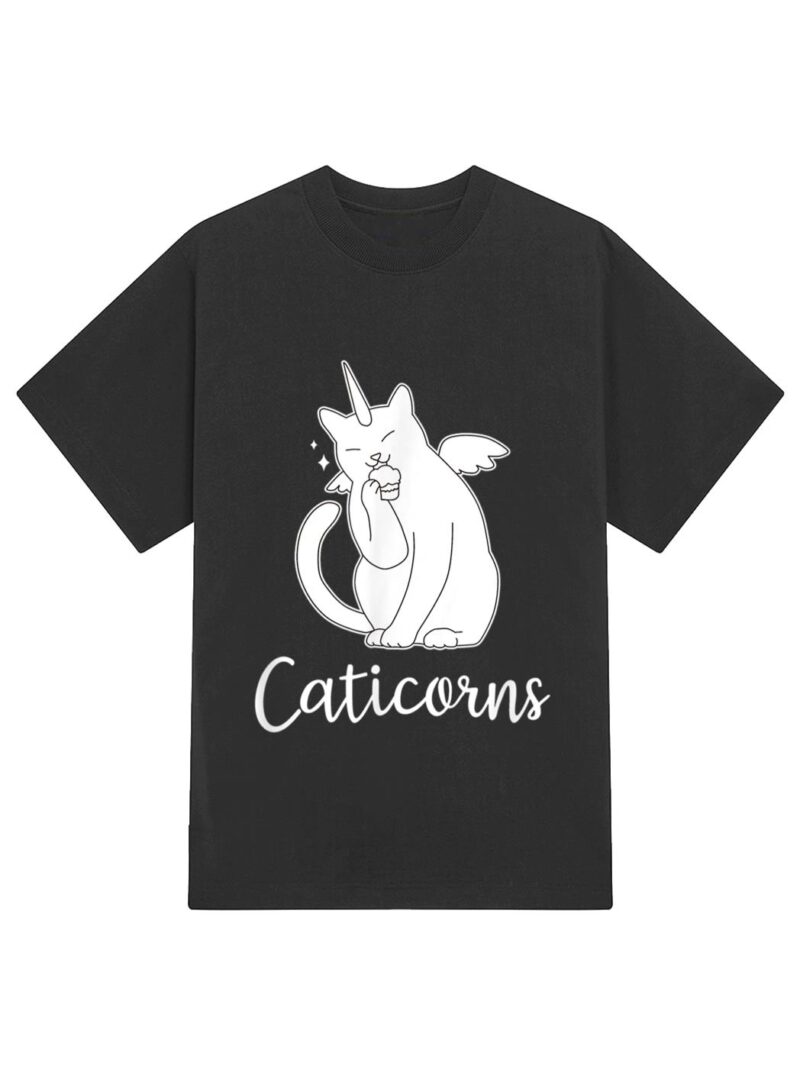 Funny Caticorn  Cat Unicorn Meow Kitty Funny Black Cat T-Shirt - Image 2
