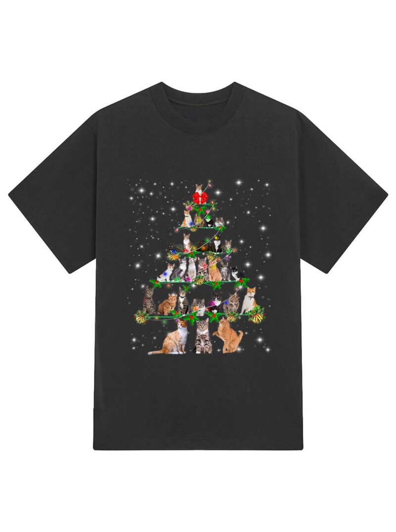 Funny Cats Christmas Ree Ee Ornament Decor Cat Lover T-Shirt - Image 2