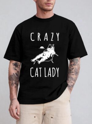 Funny Crazy Cat Lady Meow Kitty Funny Cats Mom And Cat Dad T-Shirt