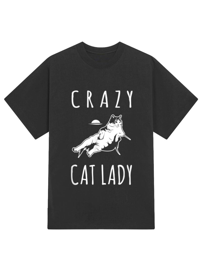 Funny Crazy Cat Lady Meow Kitty Funny Cats Mom And Cat Dad T-Shirt - Image 2