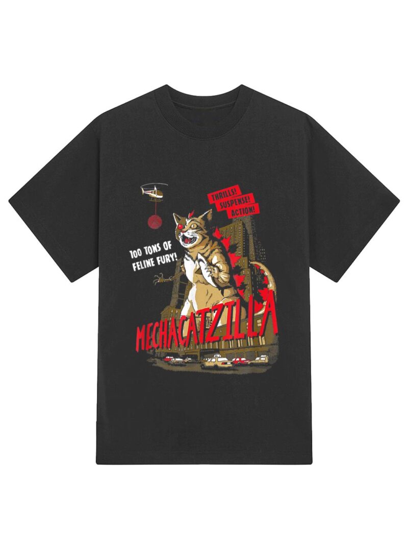 Funny Mecha Catzilla Cat Costume Halloween T-Shirt - Image 2