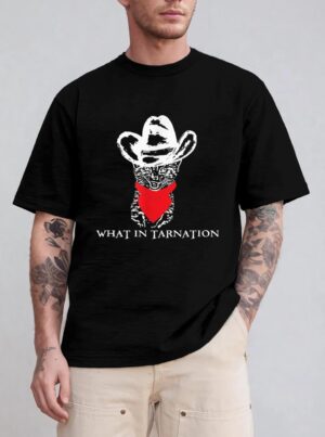 Funny Meme What In Tarnation Cat Cowboy Hat T-Shirt