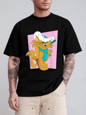 Graphic A Cat Seem Fat And Hat So Cute Adventures Cartoon T-Shirt
