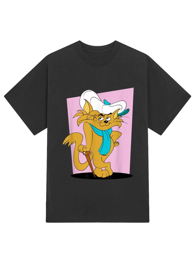 Graphic A Cat Seem Fat And Hat So Cute Adventures Cartoon T-Shirt - Image 2