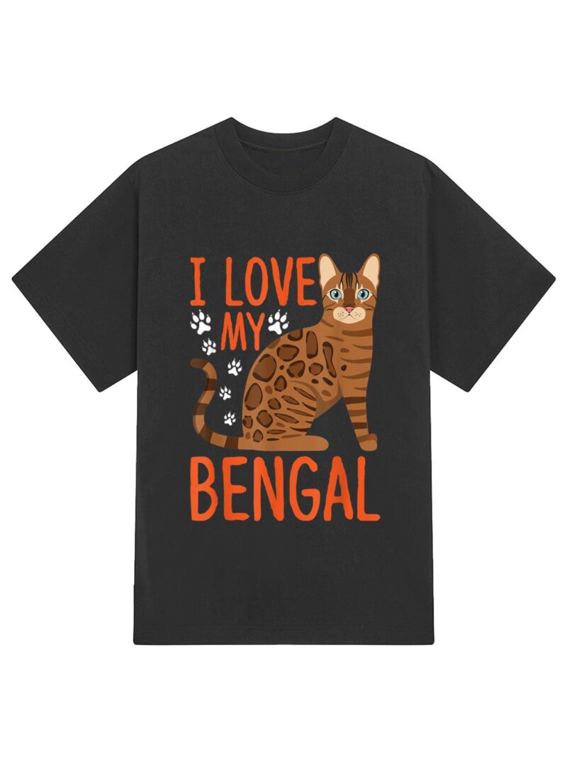 I Love My Bengal Bengal cat Costume Bengal Cat T-Shirt - Image 2