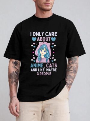 I Only Care About Anime & Cats and Like 3 People Japan Anime T-Shirt