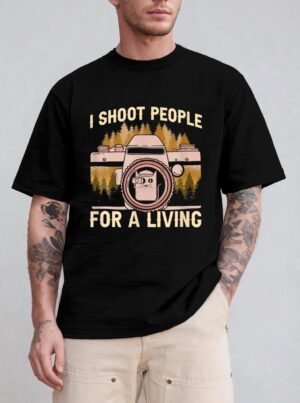 I Shoot People For A Living Photography Cat Photographer T-Shirt