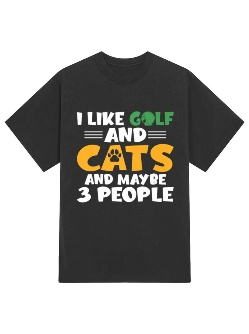 I like Golf and Cats and maybe 3 People Golf Golfing Premium T-Shirt - Image 2