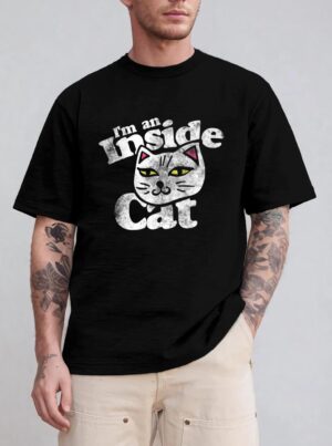I'm an inside cat  vintage style cat lovers T-Shirt