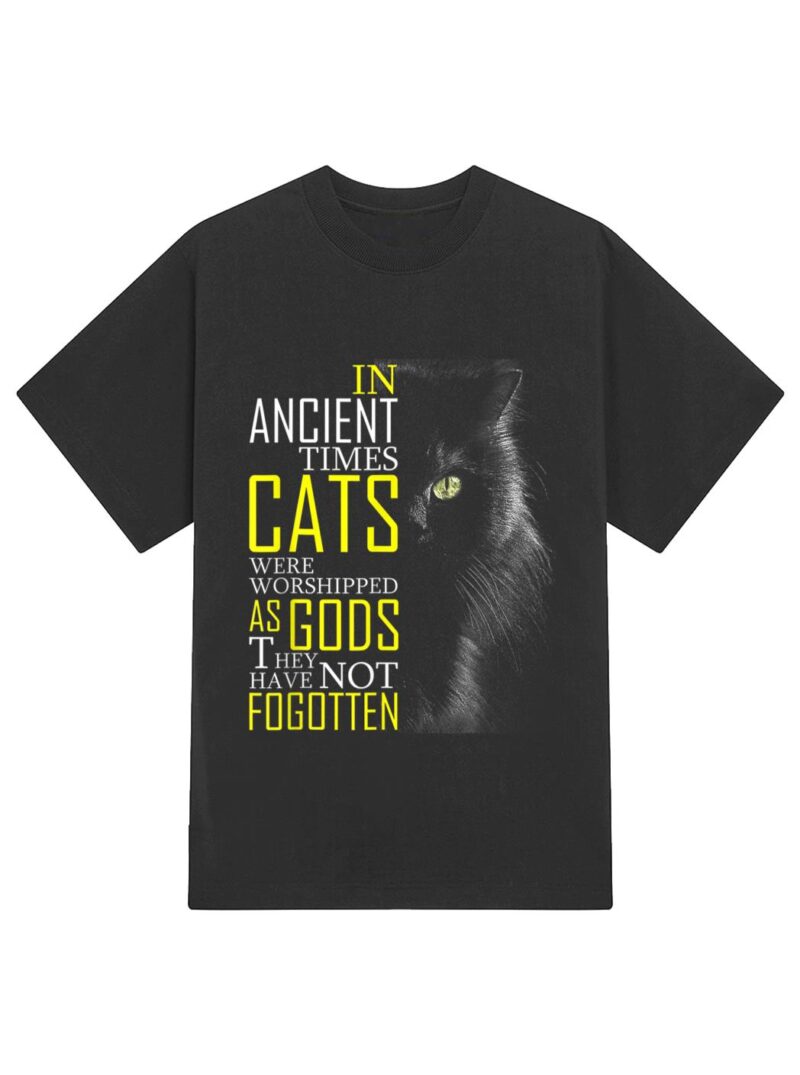 In Ancient Imes Cats Were Worshipped As Gods Cat T-Shirt - Image 2