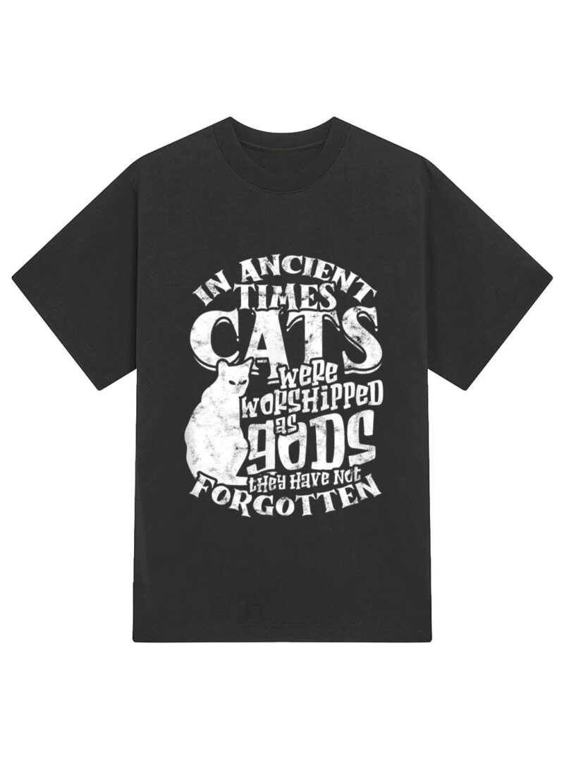 In ancient times Cats were worshipped as gods they have not T-Shirt - Image 2