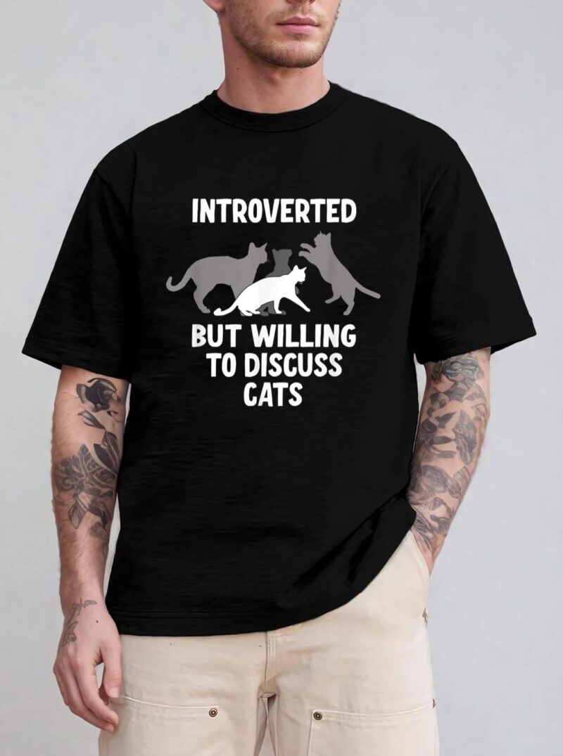 Introverted But Willing To Discuss Cats T-Shirt