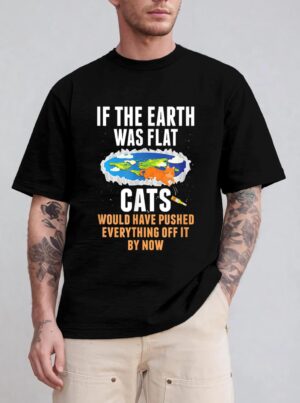 It S Flat Earth Cat Kitten Science Conspiracy Flat Earther T-Shirt