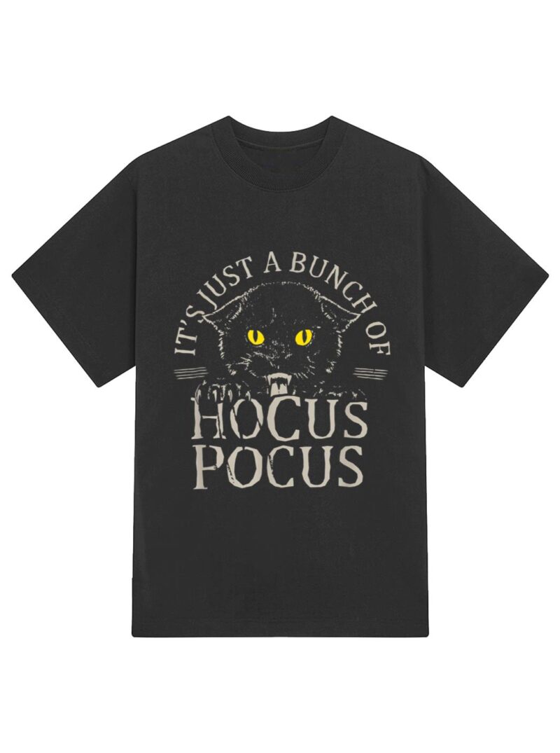 It S Just A Bunch Of Hocus Pocus Cat Claws Costume Halloween T-Shirt - Image 2