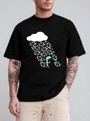 It's Raining Cats and Dogs  Cute Funny Canine Feline Lover T-Shirt