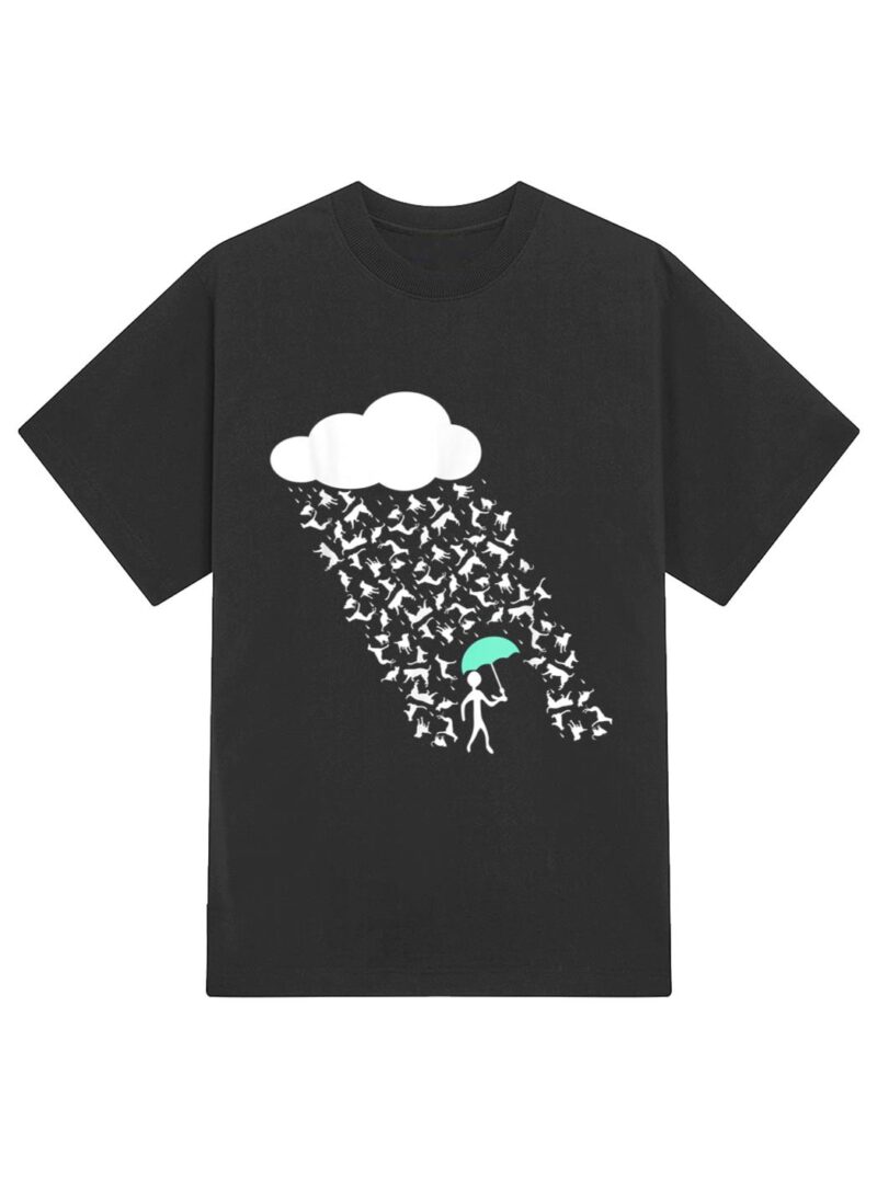 It's Raining Cats and Dogs  Cute Funny Canine Feline Lover T-Shirt - Image 2
