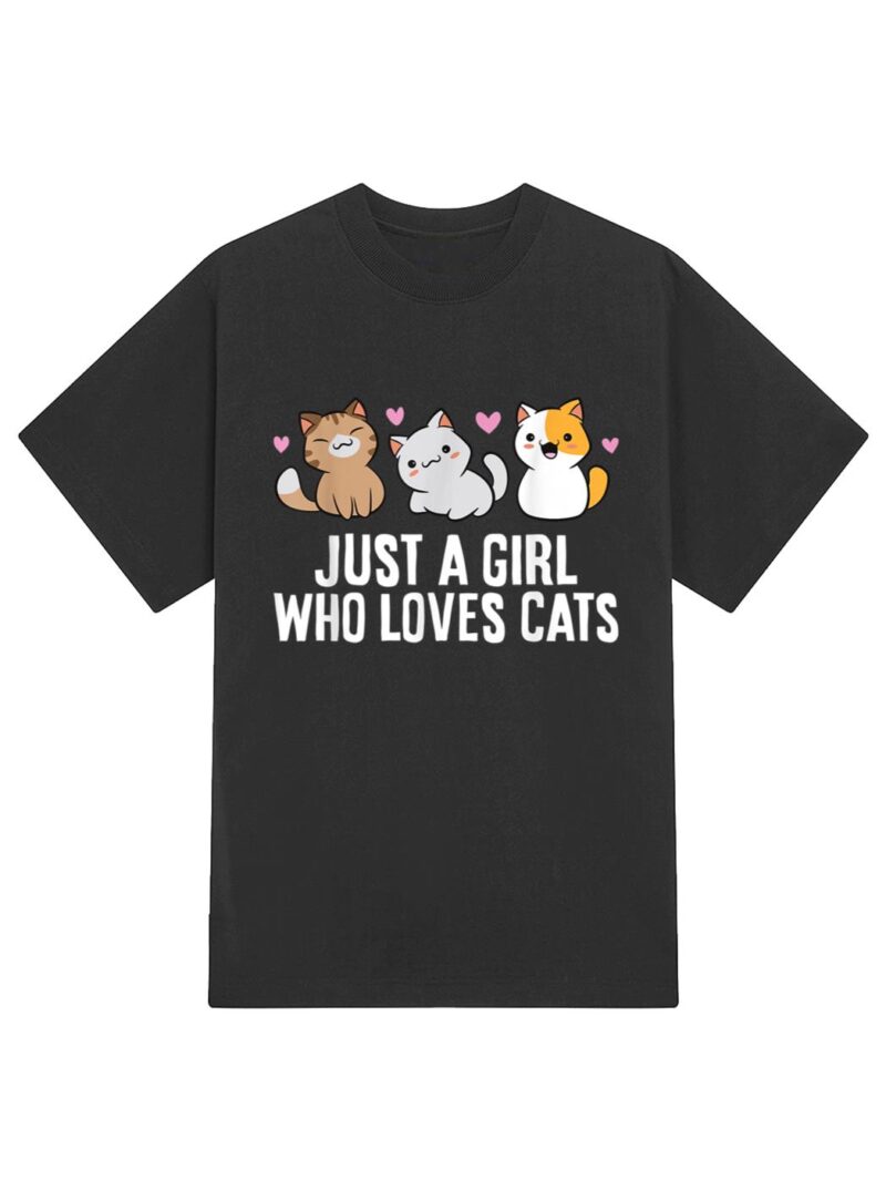 Just a Girl Who Loves Cats T-Shirt - Image 2