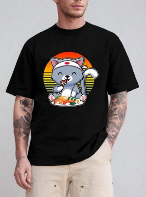 Kawaii Anime Cat Otaku Japanese Sushi Gift Girls Kids Teens Premium T-Shirt