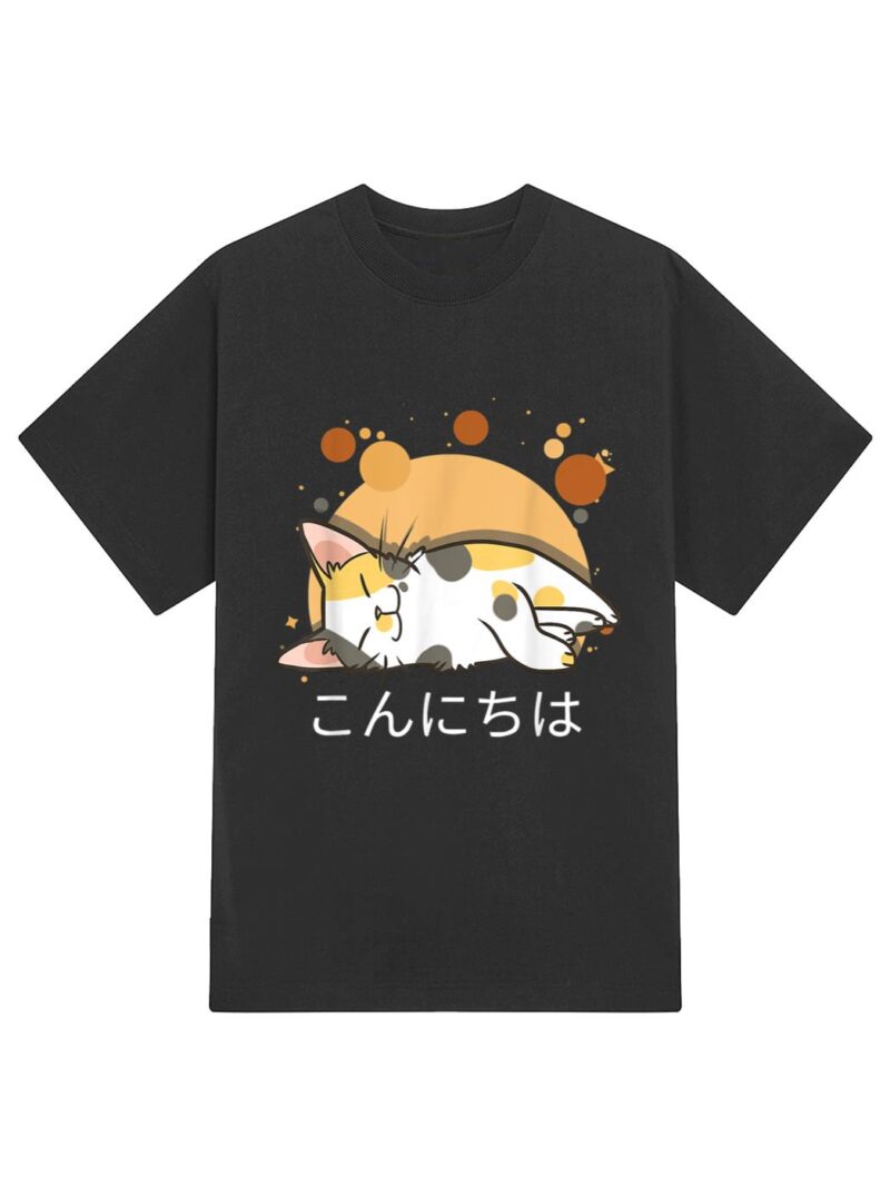Kawaii Cat Anime Japanese Gift Official nager T-Shirt - Image 2