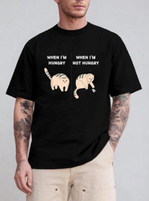 Kawaii Cute Cat When I M Hungry And Not Cat Lover T-Shirt