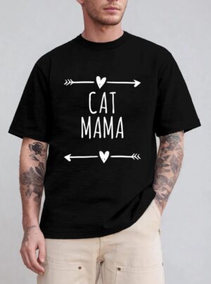 Love Arrows Hearts Funny Cat Mama T-Shirt