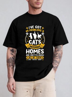 Love Foster Adopt Cat Adoption Quotes Animal Rescue Cat T-Shirt