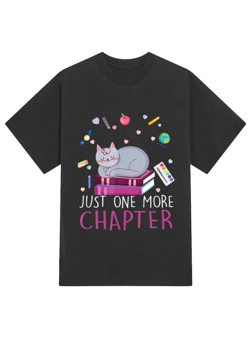 Lovely Kitten Book And Cat Lover One More Chapter T-Shirt - Image 2