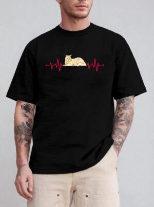 Maine Coon Cat Heartbeat T-Shirt